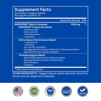 NAD+ For Men – Circulation & Prostate Support